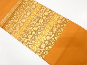 横段に花更紗模様織り出し　名古屋帯